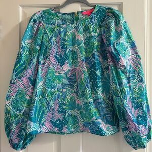 Lilly Pulitzer Lynnley long sleeve top - size S - multi color